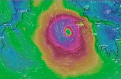 Allerta Medicane in Mediterraneo