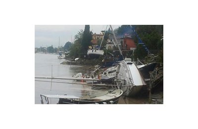 Il Magra nell'alluvione del 2011