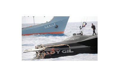 L'Andy Gil dopo la collisione con la Shonan Maru 2
