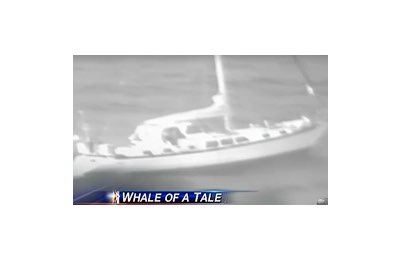 La barca di Max Young ripresa dal C130