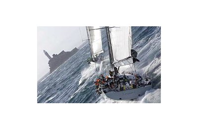 Il Maxi 80 Leopard in rotta verso il Fastnet