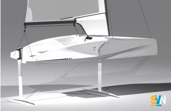 Airborn Foiler, il dinghy con i foil a controllo elettronivo