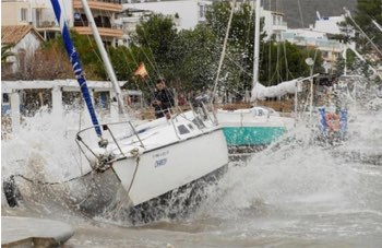 Spaventosa tempesta a Palma de Mallorca