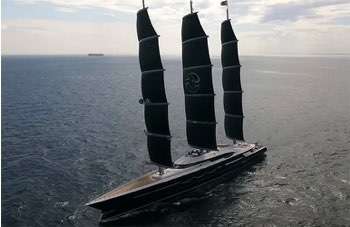 Le vele a sipario del Black Pearl, il veliero più grande del mondo