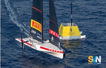 Luna Rossa rischia la scuffia durante un allenamento a Cagliari