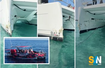 Collisione tra trimarano e catamarano a Isola Piana in Corsica