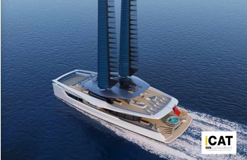 Catamarano Dixon Dragonfly con vele alari inclinabili: il superyacht del futuro