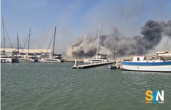 Incendio a Canet, colpito il cantiere Catana