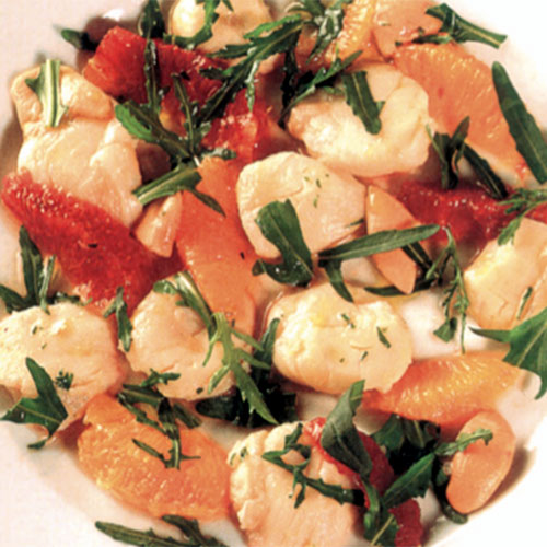 Insalata alle capasante e arancia