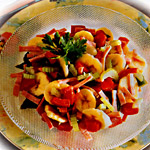 Insalata di banane al prosciutto