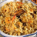 Risotto gamberi e porcini