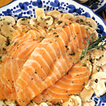 Carpaccio di salmone e champignon