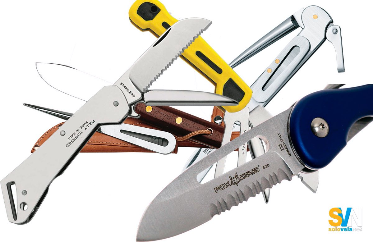 Il coltello è un accessorio personale estramente utile e spesso la sua presenza alza il livello di sicurezza della barca