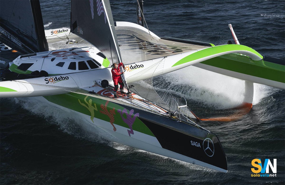 Sodebo Ultim 3, ha vinto il Trophée Jules Verne stabilendo un nuovo record per il giro del mondo: 40 giorni, 10 ore, 45 minuti e 50 secondi