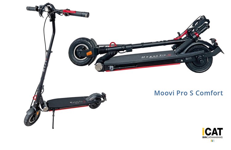 Moovi Pro S Comfort – è il monopattino più costoso della nostra selezione, ma anche quello che richiede meno spazio una volta chiuso ed è il più leggero