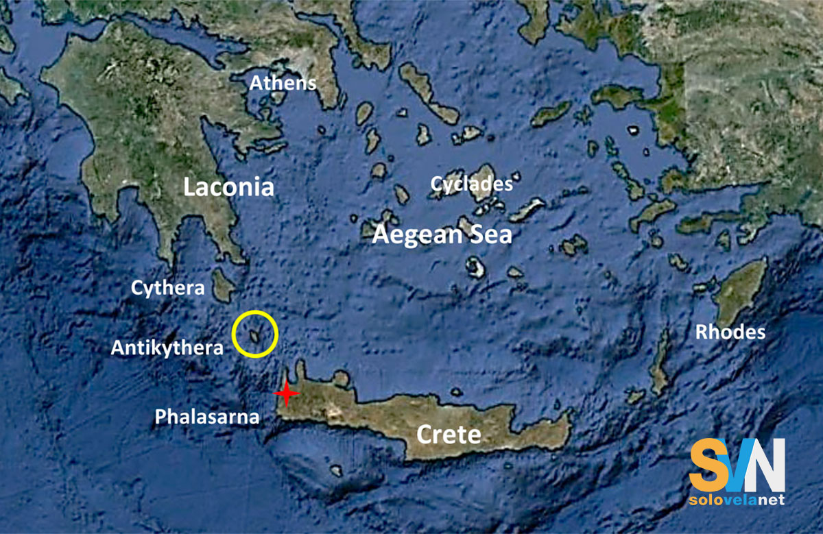 L'isola Antikithera si trova tra il Peloponneso e Creta