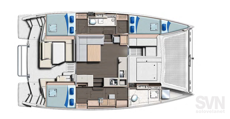 3 cabine - 2 bagni + cabina equipaggio