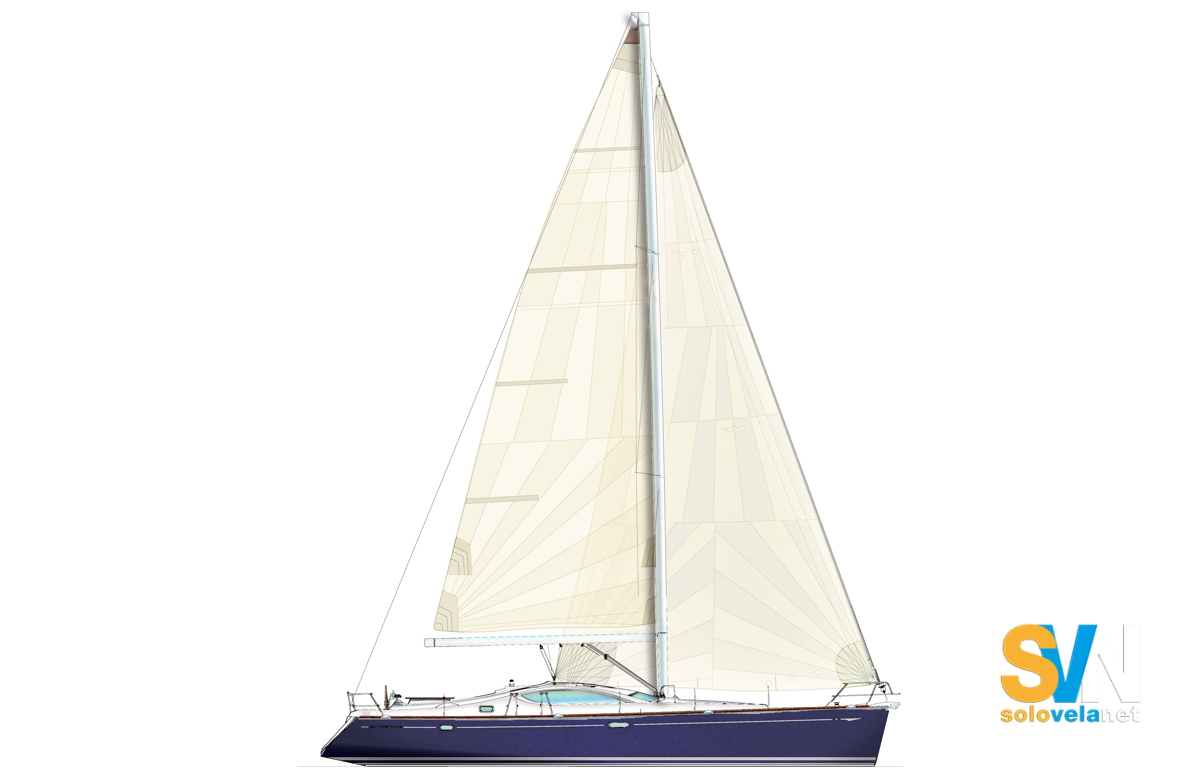 Il piano velico del Sun Odyssey 49 DS
