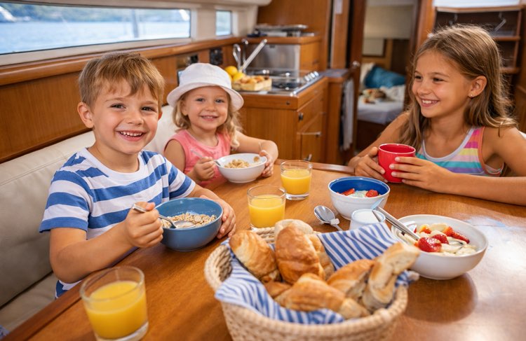 I bambini già da pochissimi anni di età possono fare le vacanze a bordo e trovarsi perfettamente a loro agio.