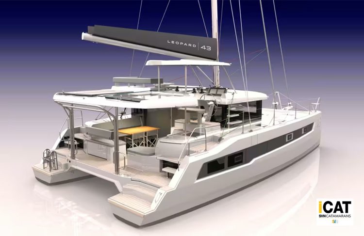 Il Leopard 43 ha una timoneria a mezzanino cosa che lo rende perfetto per una conduzione in proprio con equipaggio ridotto
