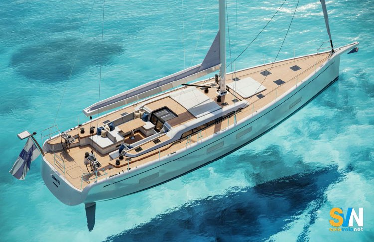 Lo Swan 73 come sarà alla fonda