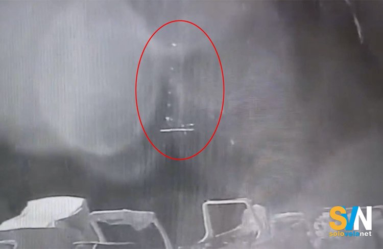 Fotogramma di una ripresa da telecamera di sicurezza