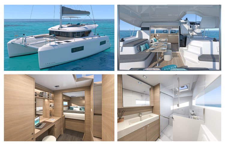 Una panoramica di rendering del nuovo Lagoon 38
