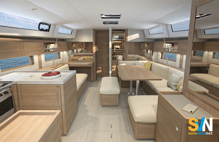 La dinette dell’Oceanis 47