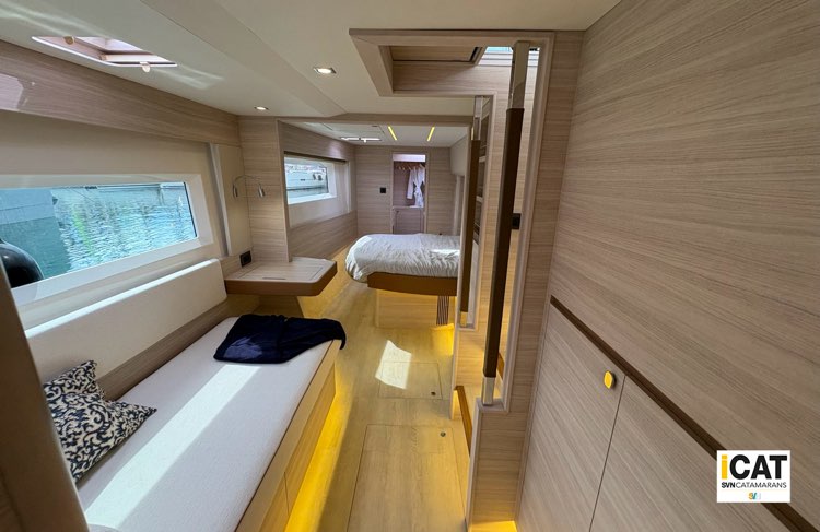 La cabina armatoriale dell'Aquila 45. E' raro vedere una cabina armatoriale di un 45 concepita come quella di un 55