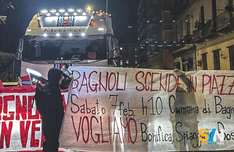 Molti abitanti di bagnoli protestano contro i lavori temendo uno snaturamento del progetto di risanamento iniziale
