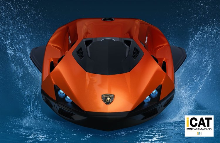 Linee sportive e dettagli ispirati alle supercar: il Seabob SE63 Lamborghini porta lo stile automobilistico nel mare.