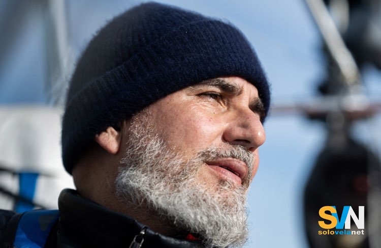 Andrea Lodo prima della partenza della Golden Globe Race