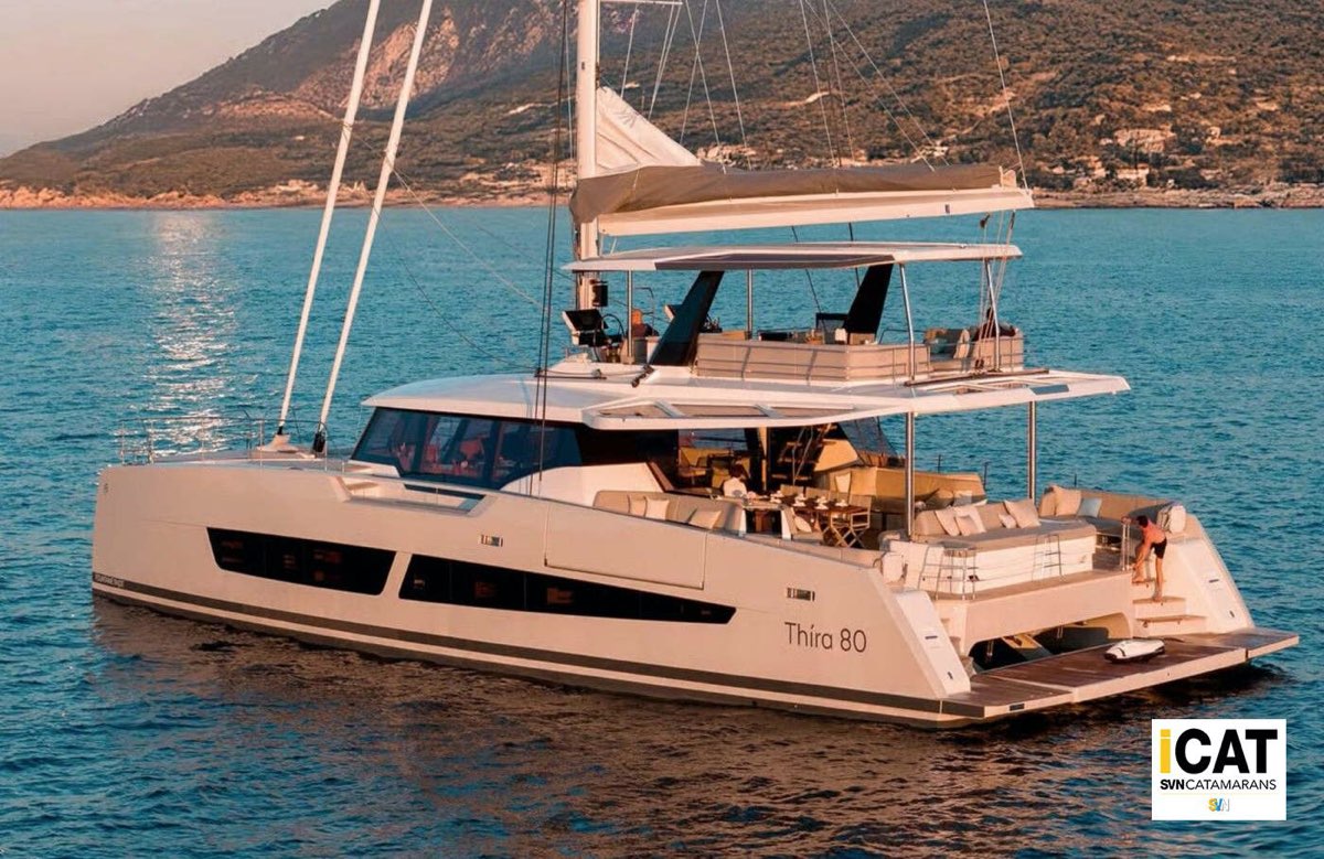 Il Thira 80, l'80 piedi di Fountaine Pajot lanciato nel 2023