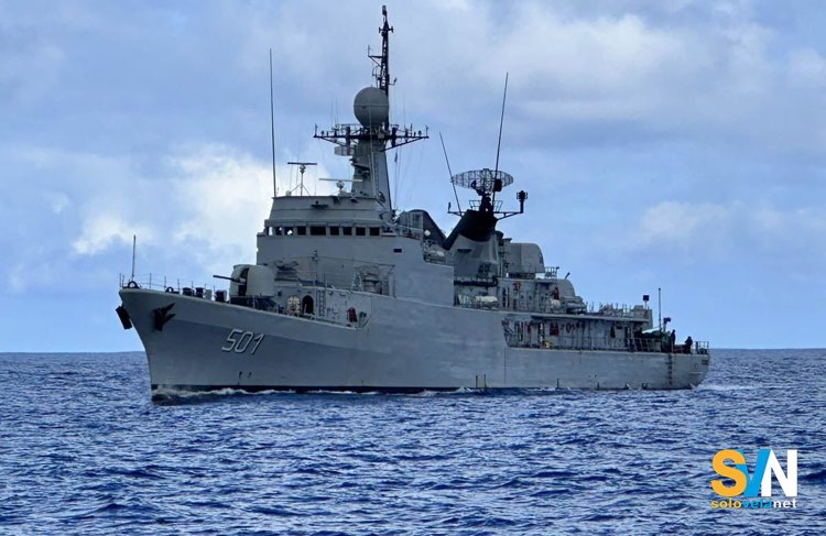 La nave militare marrocchina inviata in soccorso del Bolubo