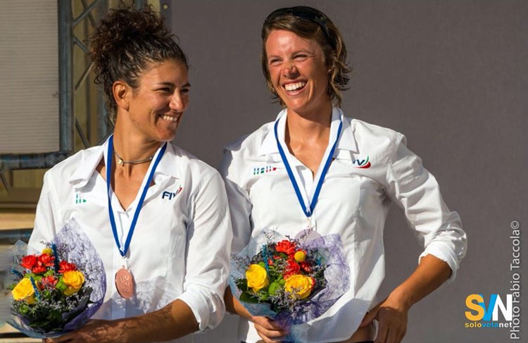 Francesca Clapcich con Giulia Conti con la quale ha vinto tutti i campionati possibili sino al mondiale con il 49er FX