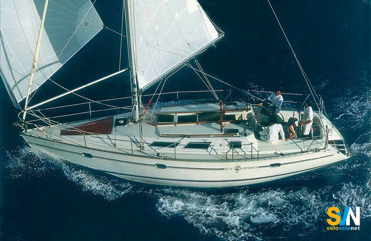 Il Sun Odyssey 36, uno dei primi modelli della gamma Sun Odyssey, inizio costruzione 1990, fine costruzione 1995