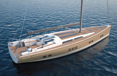 Il nuovo Hanse 675 che andrà in acqua nell'estate 2015
