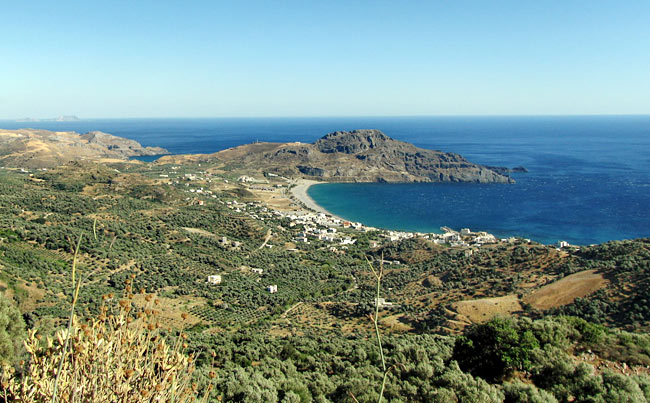 Plakia, sull'isola di Creta, dove sono stati condotti gli scavi