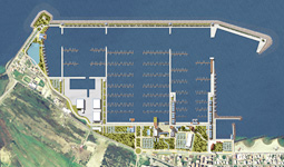 Il disegno del nuovo porto di Fiumicino