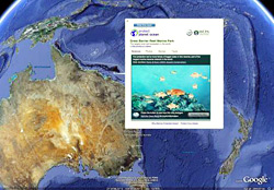 Uno screenshot del nuovo Google Ocean