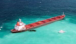 Il cargo incagliato in Australia