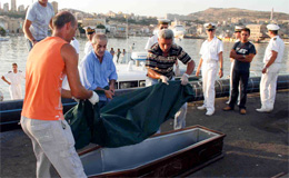 Recupero della salma di un migrante