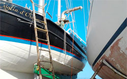 In cantiere cade dalla barca  e muore
