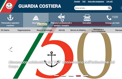 Nuovo sito della Guardia Costiera