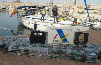 L'imbarcazione fermata in Spagna con 680 chili di cocaina