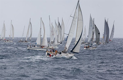 La flotta dell'ARC alla partenza da Las Palmas