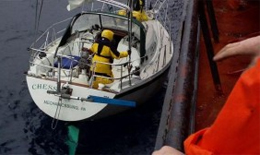 Il Chessa nel momento del soccorso