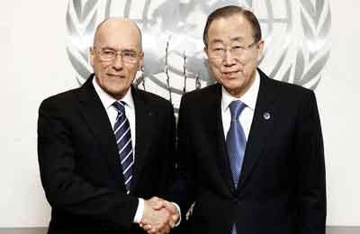 da sinistra: Igor Simcic e H.E. Ban Ki-moon