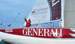 Lunven a bordo della sua Generali