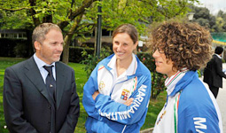 Vasco Vascotto con Giulia Conti e Giovanna Micol